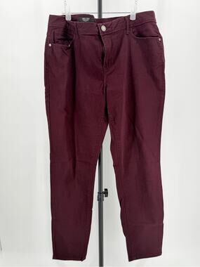 Simply Vera Mid-Rise Straight Leg Jeans Purple / burgundy Size 12 32W 27L
